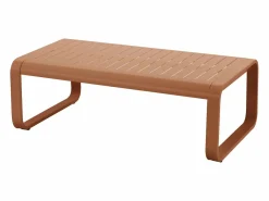 MYLIA Salones De Jardín|Conjunto de jardín de aluminio: 1 sofá de 3 plazas, 2 sillones y 1 mesa baja - Color con cojines beige - LOMIA de