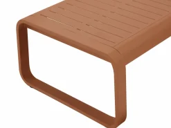 MYLIA Salones De Jardín|Conjunto de jardín de aluminio: 1 sofá de 3 plazas, 2 sillones y 1 mesa baja - Color con cojines beige - LOMIA de