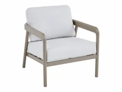 MYLIA Conjunto de jardín de aluminio: un sofá de 3 plazas, 2 sillones y una mesa de centro - - ZAYORA de Topo Hot