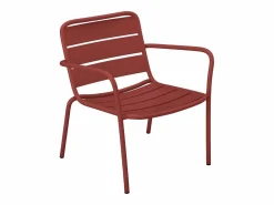 Conjunto de jardín de metal: 2 sillones bajos apilables y mesas nido -^MYLIA Best