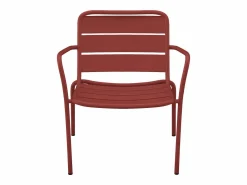 Conjunto de jardín de metal: 2 sillones bajos apilables y mesas nido -^MYLIA Best