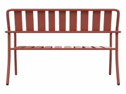 MYLIA Conjunto de jardín de metal: un banco, 2 sillones bajos y una mesa de centro - - BIRMOS de Terracota Online