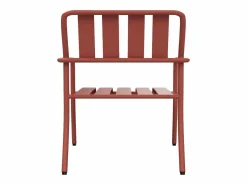 MYLIA Conjunto de jardín de metal: un banco, 2 sillones bajos y una mesa de centro - - BIRMOS de Terracota Online