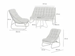 Conjunto de jardín FORMENTERA 4 plazas Mostaza Outlet