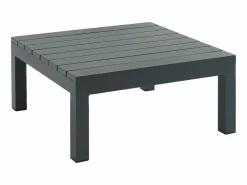 MYLIA Salones De Jardín|Conjunto de jardín modular de aluminio: sofá esquinero + 1 mesa de centro - Antracita RISILI de