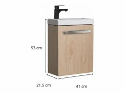 Conjunto de lavabo de pared Nevada con grifo negro^ New