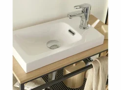 Conjunto de lavabo grande WILO con grifo de 60 cm Blanco Sale