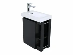 Mueble De Aseo|Conjunto de lavabo HAMPTON con grifo cromado y espejo