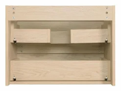 Conjunto de lavabo individual de 60cm con encimera de cerámica y grifo cromado SORRENTO Color natural claro Clearance
