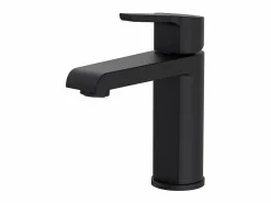 Conjunto de lavabo individual de 60cm con encimera de cerámica y grifería negra SORRENTO^ Clearance