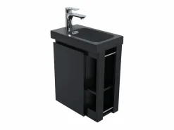 Conjunto de lavabo HAMPTON con almacenaje lateral y grifo^ Hot