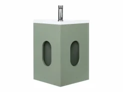 Conjunto de lavabo y grifería de esquina SKINO Verde Best