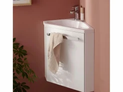 Mueble De Aseo|Conjunto de lavabo y grifería de esquina SKINO