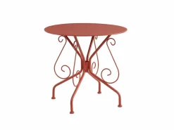 MYLIA Conjunto de Mesa + 4 sillones jardín estilo hierro forjado color - GUERMANTES Terracota Discount
