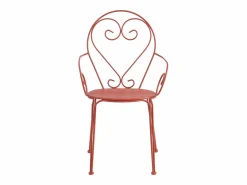 MYLIA Conjunto de Mesa + 4 sillones jardín estilo hierro forjado color - GUERMANTES Terracota Discount
