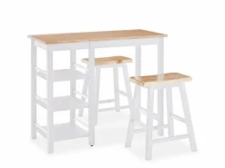 Conjunto de mesa alta de cocina 3 piezas MDF^vidaxl New