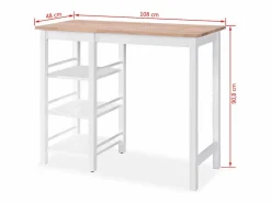 Conjunto de mesa alta de cocina 3 piezas MDF^vidaxl New