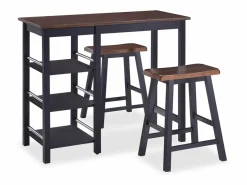 Conjunto de mesa alta de cocina 3 piezas MDF^vidaxl New