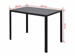 vidaxl Mesa Alta|Conjunto de mesa de comedor siete piezas
