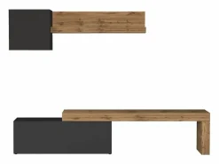 Conjunto de mueble de TV Chronos para salón en mate y roble 180/290x40 cm^ Discount