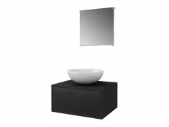 Conjunto de mueble y lavabo 3 piezas^vidaxl New
