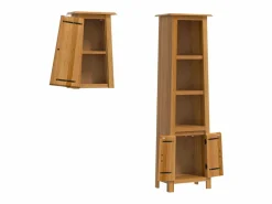 vidaxl Estantería Sobre Inodoro|Conjunto de muebles de baño 2 piezas madera maciza de pino