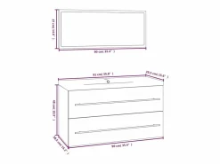 Conjunto de muebles de baño 3 piezas color roble Sonoma^vidaxl Clearance