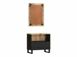 vidaxl Estantería Sobre Inodoro|Conjunto de muebles de baño 2 piezas madera maciza de mango