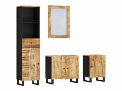 Conjunto de muebles de baño 4 piezas madera maciza de mango^vidaxl Sale