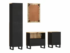 Conjunto de muebles de baño 4 piezas madera maciza de mango^vidaxl Sale