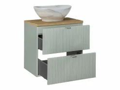 Petits-Meubles Conjunto De Baño|Conjunto de muebles lavabo individual 60cm 2 cajones y columna Jade y Madera