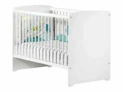 Conjunto de muebles para bebé con cuna 120x60?cm, cómoda con cambiador y armario de 2 puertas Blanco