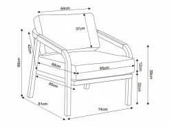 MYLIA Conjunto de salón de jardín en aluminio y cuerda: sofá de 3 plazas, 2 sillones y una mesa de centro - Blanco con cojines beige - LUREYA de Beige / Blanco Outlet