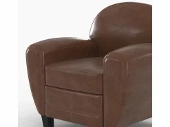 Rendez-Vous Déco Conjunto Sofá Y Sillón|Conjunto de sofá y sillón marrón oscuro de 3 plazas - Club - Club