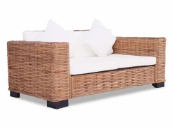 Clicnbuy Conjunto Sofás|Conjunto de sofás 15 piezas ratán natural