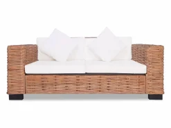 Clicnbuy Conjunto Sofás|Conjunto de sofás 15 piezas ratán natural