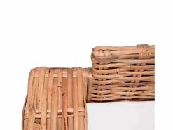 Clicnbuy Conjunto Sofás|Conjunto de sofás 15 piezas ratán natural