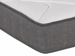 Ysmée Conjunto de somier + colchón de muelles ensacados con acolchado de memoria de BABYLONE de 140 x 190 cm Gris / Blanco Outlet