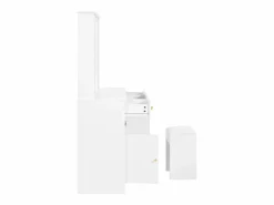 Merax Tocador|Conjunto de tocador - 110 x 40 x 151 cm - Tocador con luces LED + espejo + taburete + 3 cajones + 2 puertas - Aglomerado -