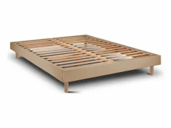 Mercado do Colchão Conjunto Deluxe Ortopédico y Kit em Madeira Milano Taupe Talla 200 x 200 cm Altura 57 cm Blanco Clearance