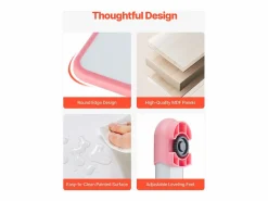 Conjunto Escritorio y Silla para Niños SucceBuy, Altura Ajustable con Lámpara,^