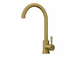 Vente-unique Fregadero|Conjunto fregadero 55x45 cm SOELA + grifo ROMILY de acero inoxidable - y Dorado