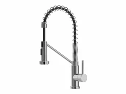 Conjunto fregadero 76x45 cm SOELA + grifo con ducha ROFLEX de acero inoxidable^Vente-unique Best