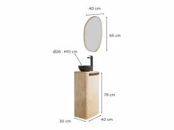 Conjunto mueble lavabo + lavabo + espejo TOM^ Outlet