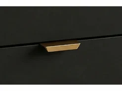 Conjunto para baño 140 cm Armario con encimera y estantería Roble Artisan / Orio Negro Discount