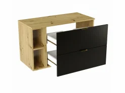 Conjunto De Baño|Conjunto para baño 100 cm Armario con encimera Estantería Columna Roble Artisan / Orio