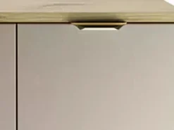 Mueble De Baño Simple|Conjunto para baño 60 cm Armario con encimera y lavabo 2 puertas Roble Artisan / Cachemira Orio