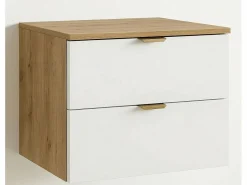 Conjunto para baño 80 cm Armario con encimera Columna Roble Artisan / Orio Blanco Sale