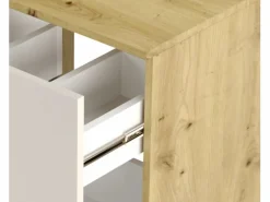 Conjunto para baño 120 cm Armario con encimera Armario con cesta Estantería Roble Artisan / Cachemira Orio Beige Clearance