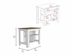 TuHome Cocina Completa|Conjunto Phoenix de Cocina, Isla de Cocina + Mueble de Cocina con fregadero